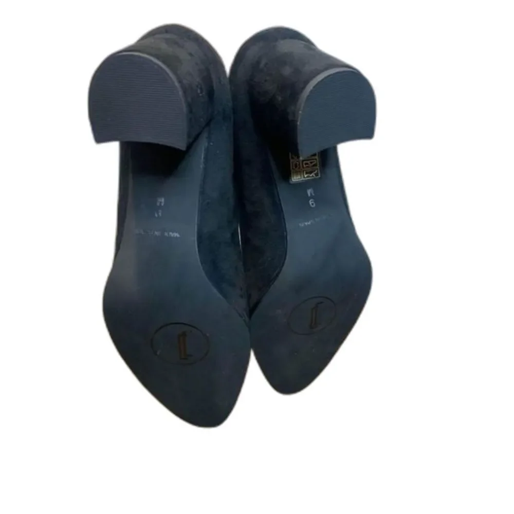 Jon Josef Black Velvet & Suede Heel